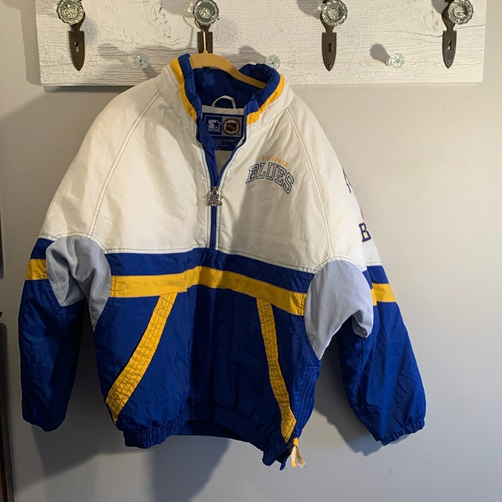 St Louis Blues 1/4 zip puffy jacket !